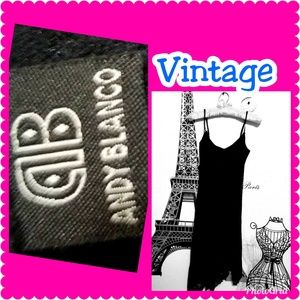 Vintage Andy Blanco Black Lace Womens Dress